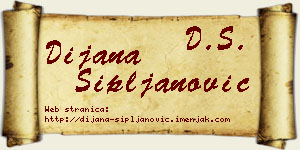 Dijana Sipljanović vizit kartica